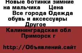 Новые ботинки зимние на мальчика  › Цена ­ 1 100 - Все города Одежда, обувь и аксессуары » Другое   . Калининградская обл.,Приморск г.